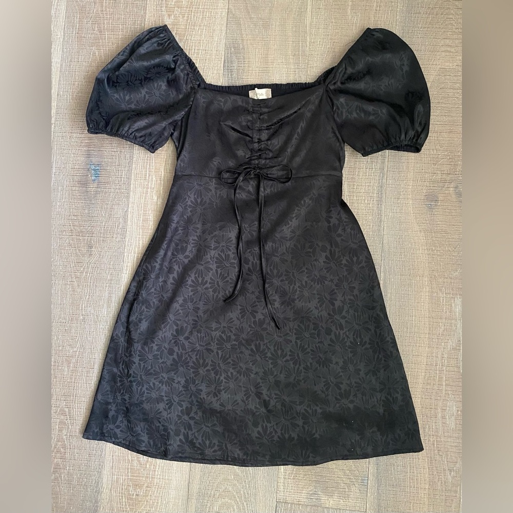 Altar’d State Black Puff Sleeve Dress